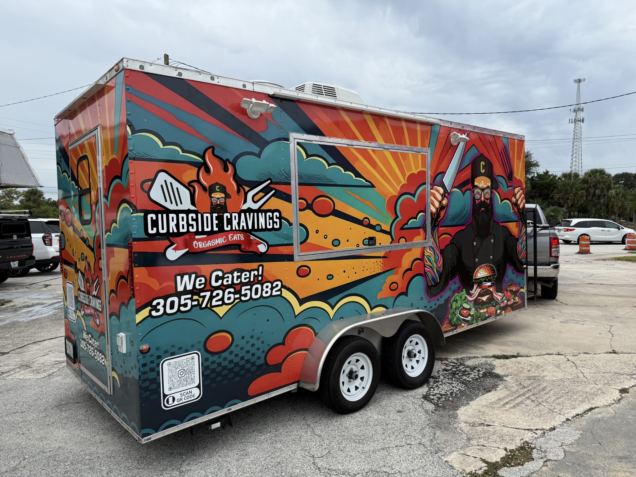 Curbside Cravings food trailer wrap by Wrap Giants