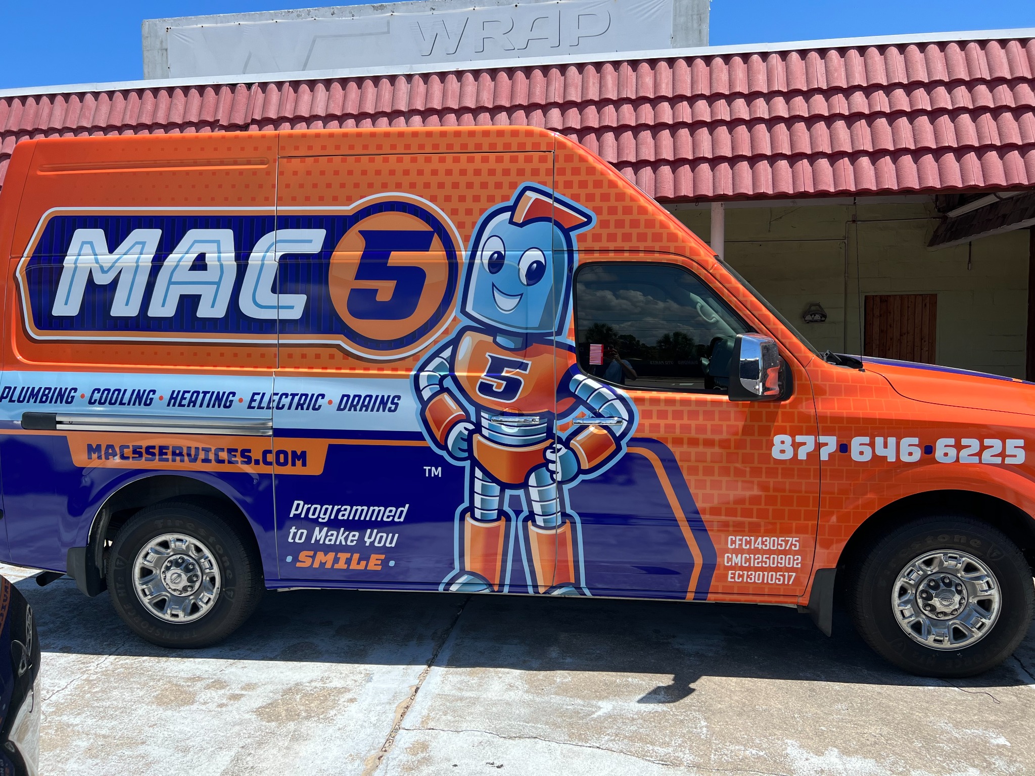 MAC 5 commercial service van wrap completed by Wrap Giants