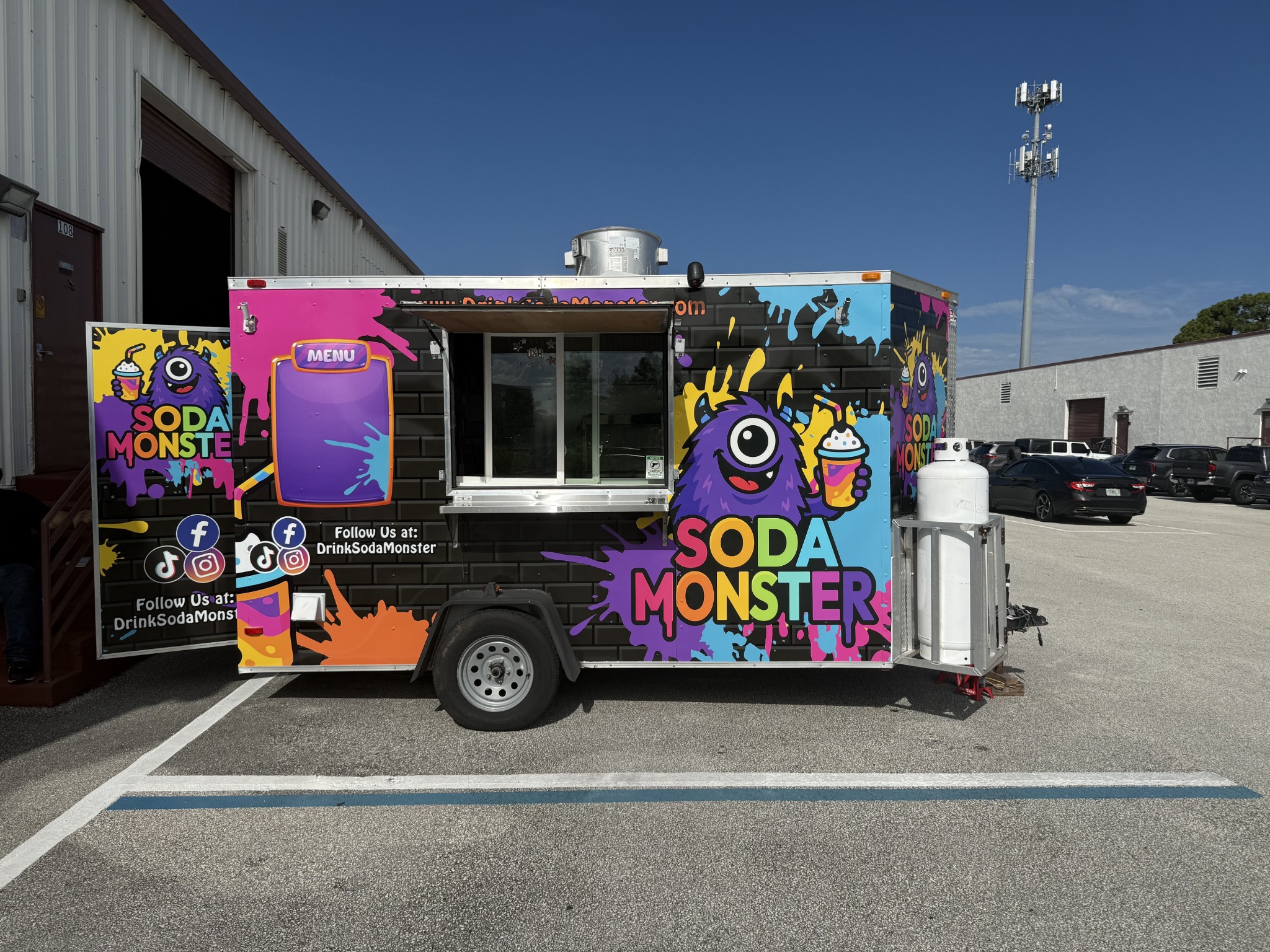 Soda Monster food trailer wrap by Wrap Giants
